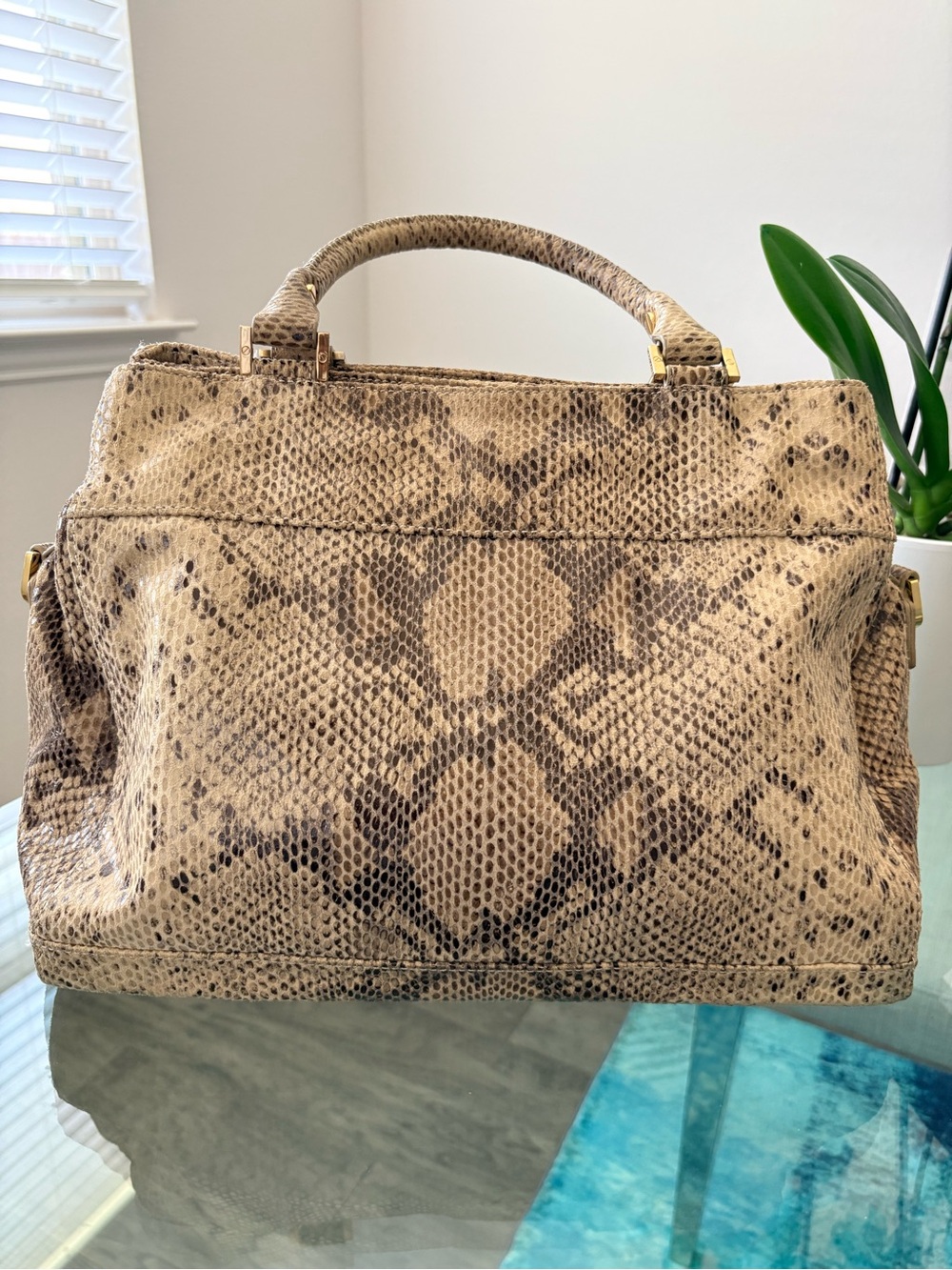 Tory Burch Python Embossed Leather Bag - Picture 3 of 17